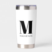 モノグラムイニシャル名シンプル 保温保冷タンブラー (正面)