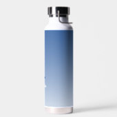 モノグラムイニシャル名スクリプトグラデーショ王室のン青 ウォーターボトル (左面)