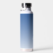 モノグラムイニシャル名スクリプトグラデーショ王室のン青 ウォーターボトル (右面)
