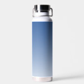 モノグラムイニシャル名スクリプトグラデーショ王室のン青 ウォーターボトル (背面)