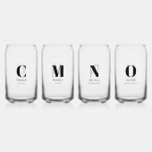 モノグラムイニシャル名パーソナライズされた結婚披露宴 ガラス缶 (裏面)