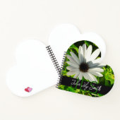 モノグラムイニシャル名ホワイトスモールフラワーフォト ノートブック (内部)