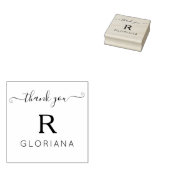 モノグラムイニシャル名ロゴサンキュービジネス ラバースタンプ (押印)