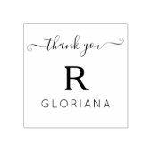 モノグラムイニシャル名ロゴサンキュービジネス ラバースタンプ (インプリント)