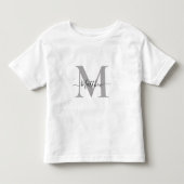 モノグラムイニシャル名入れ トドラーTシャツ (正面)