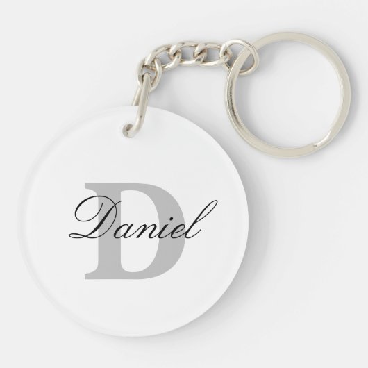 モノグラムイニシャル名前をカスタムする父の日の贈り物 キーホルダー (裏面)