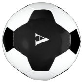 モノグラムイニシャル名前をカスタムする白黒ギフトプラ サッカーボール (回転)