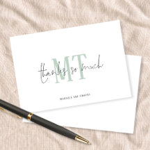 モノグラムイニシャル名結婚Sage感謝していの