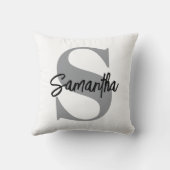 モノグラムイニシャル名 クッション (裏面)