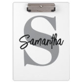 モノグラムイニシャル名 クリップボード (正面)