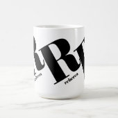 モノグラムイニシャル名 コーヒーマグカップ (中央)