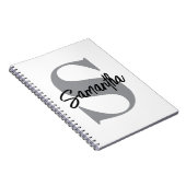 モノグラムイニシャル名 ノートブック (右側)