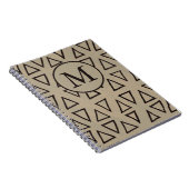 モノグラムイニシャル幾何学模様 ノートブック (右側)