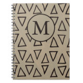 モノグラムイニシャル幾何学模様 ノートブック (正面)