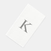 モノグラムイニシャル文字グレーグレー白 (コーナー)