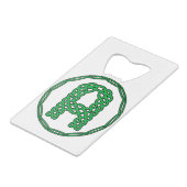 モノグラムイニシャル文字Aのケルトスタイル クレジットカード栓抜き (裏面アングル)