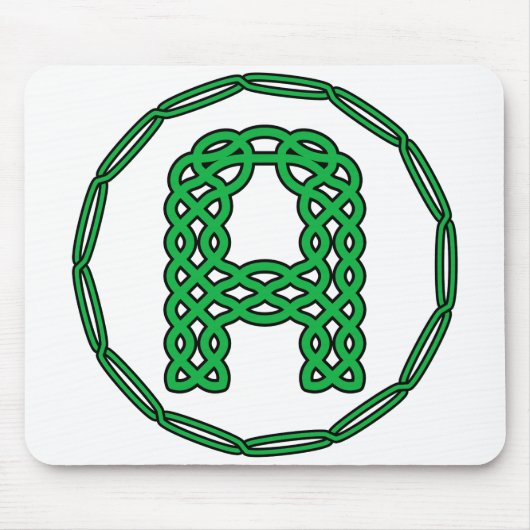 モノグラムイニシャル文字Aのケルトスタイル マウスパッド (正面)