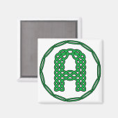 モノグラムイニシャル文字Aのケルトスタイル マグネット (正面/裏面)