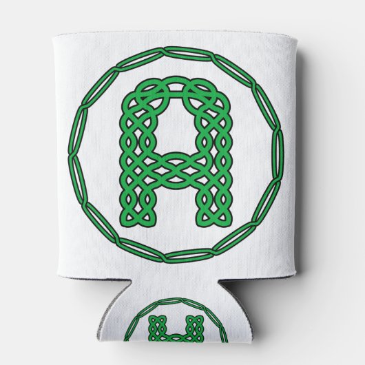 モノグラムイニシャル文字Aのケルトスタイル 缶クーラー (裏面)