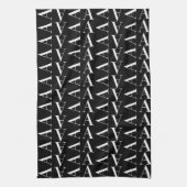 モノグラムイニシャル文字A キッチンタオル (縦)