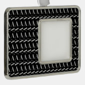 モノグラムイニシャル文字A シルバープレートフレームオーナメント (右)