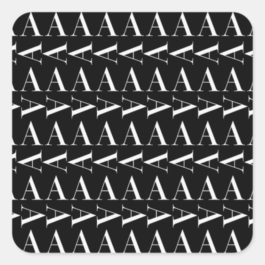 モノグラムイニシャル文字A スクエアシール (正面)