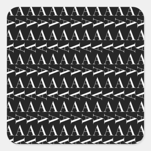 モノグラムイニシャル文字A スクエアシール (正面)