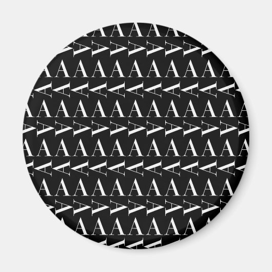 モノグラムイニシャル文字A マグネット (正面)