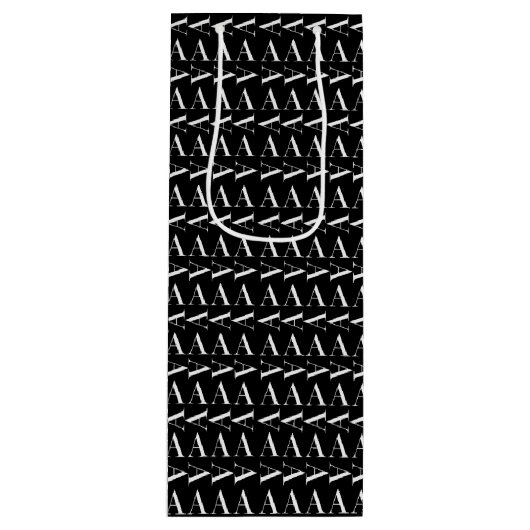 モノグラムイニシャル文字A ワインギフトバッグ (正面)