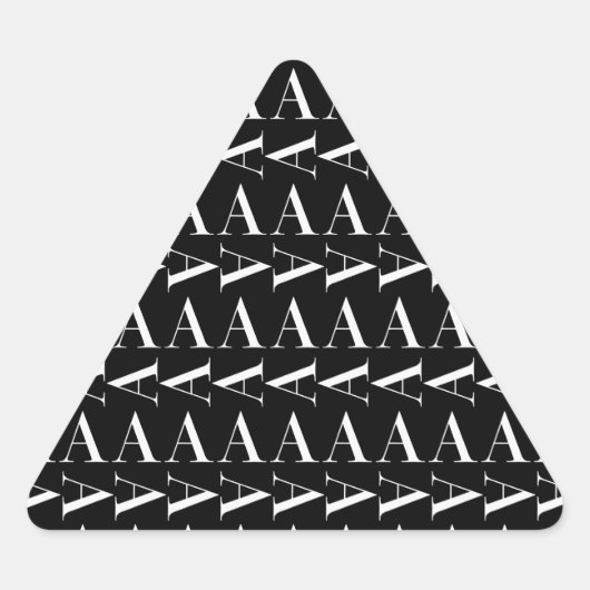 モノグラムイニシャル文字A 三角形シール (正面)