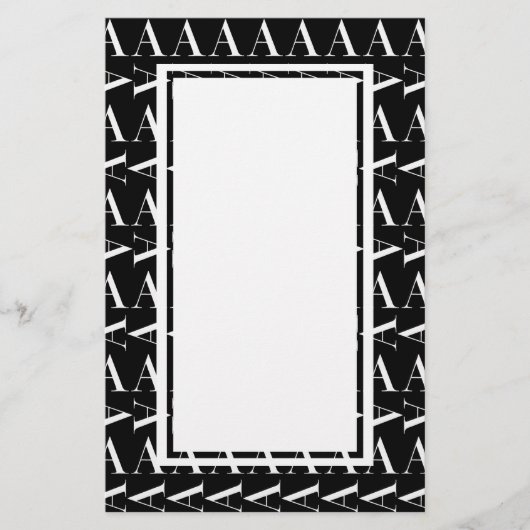 モノグラムイニシャル文字A 便箋 (正面)