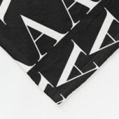 モノグラムイニシャル文字A、背景色の選択 フリースブランケット (角)