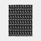 モノグラムイニシャル文字A、背景色の選択 フリースブランケット (正面)