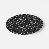 モノグラムイニシャル文字A、背景色の選択 ペーパープレート (アングル)