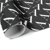 モノグラムイニシャル文字A、背景色の選択 ラッピングペーパー (ロールコーナー)