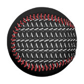 モノグラムイニシャル文字A、背景色の選択 野球ボール (正面左)