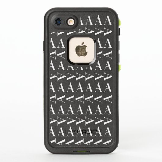 モノグラムイニシャル文字A LifeProof iPhoneケース (裏面)