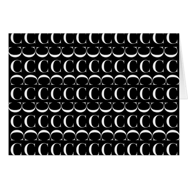 モノグラムイニシャル文字C (正面横)