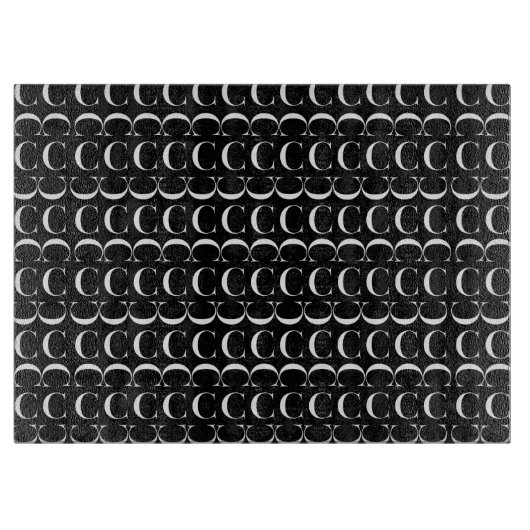 モノグラムイニシャル文字C カッティングボード (正面)