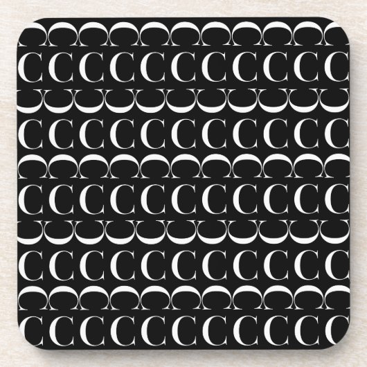 モノグラムイニシャル文字C コースター (正面)