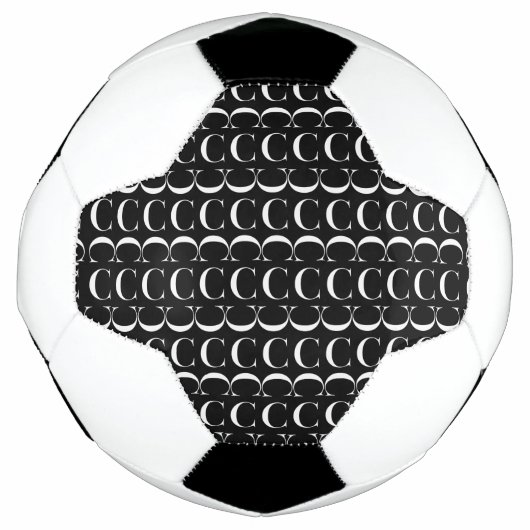 モノグラムイニシャル文字C サッカーボール (正面)