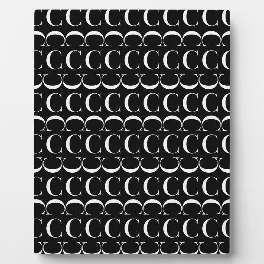 モノグラムイニシャル文字C フォトプラーク (正面)