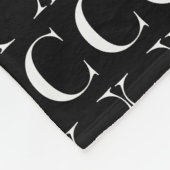 モノグラムイニシャル文字C フリースブランケット (角)