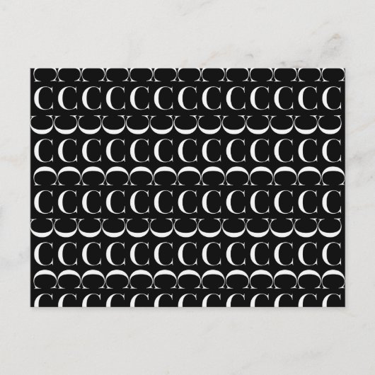 モノグラムイニシャル文字C ポストカード (正面)