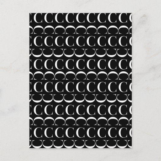 モノグラムイニシャル文字C ポストカード (正面)