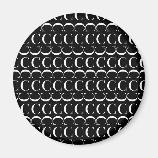 モノグラムイニシャル文字C マグネット (正面)