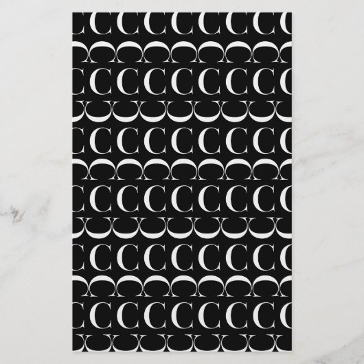 モノグラムイニシャル文字C 便箋 (正面)