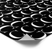 モノグラムイニシャル文字C、背景色の選択 ポスター (角)