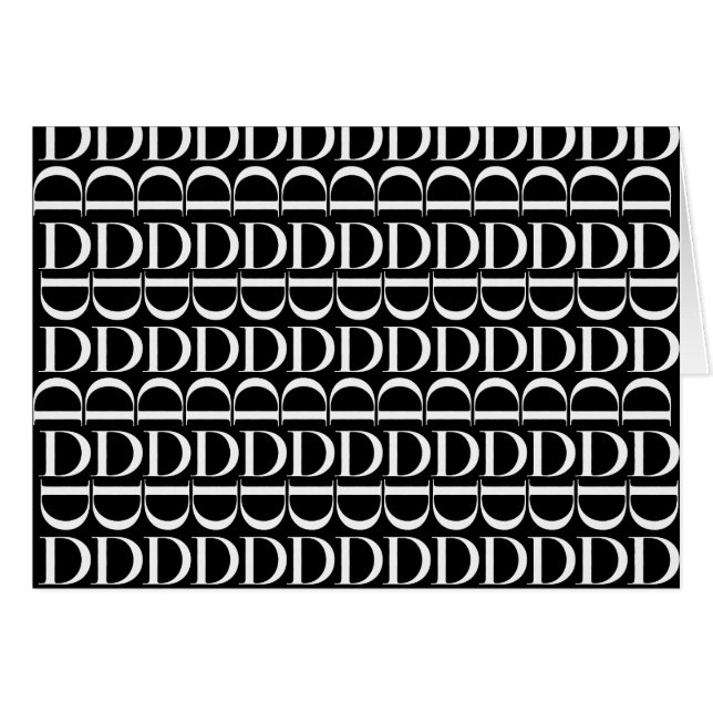 モノグラムイニシャル文字D (正面横)