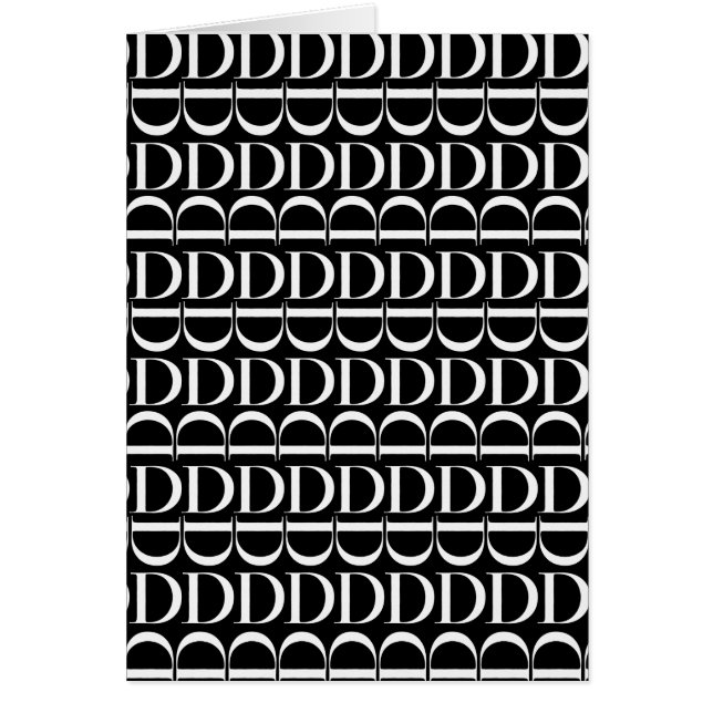 モノグラムイニシャル文字D (正面)